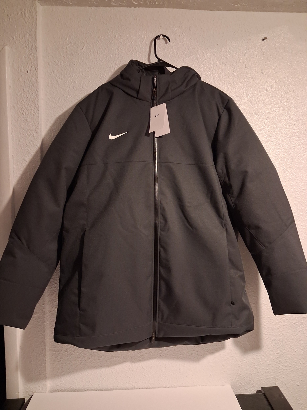 NWT NEW Nike Down Parka Winter Coat Dark Grey/Black Hooded Dj6526-060 Mens Sz XL